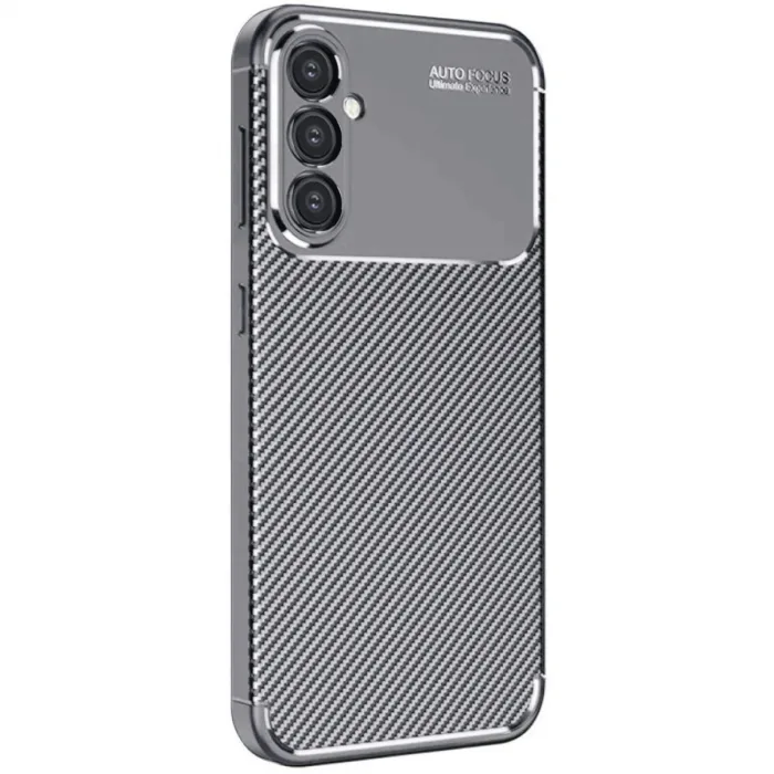 Samsung Galaxy S25 Plus Kılıf Auto Focus Karbon Kapak - Gri