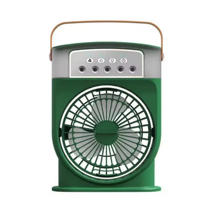 Şarjlı 600 Ml Su Hazneli Taşınabilir Masaüstü Vanilatör  Güçlü Fan Ve 2000 Mah Pil Yeşil