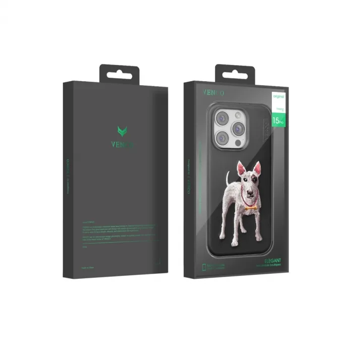 Venco İphone 15 Pro Perma Desenli Kapak - Kahverengi