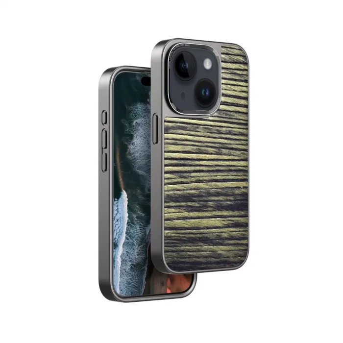 Venco İphone 15 Wave Kapak - Koyu Kahve