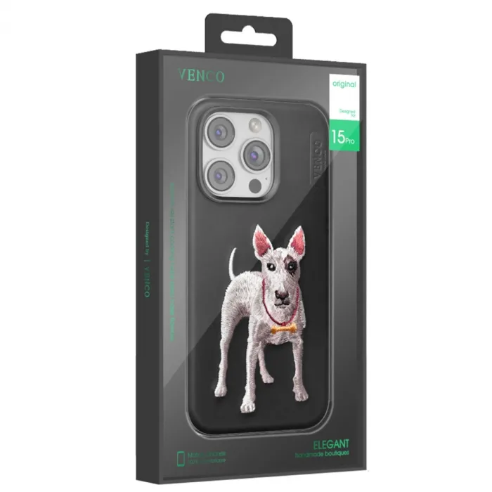 Venco İphone 16 Perma Desenli Kapak - Siyah