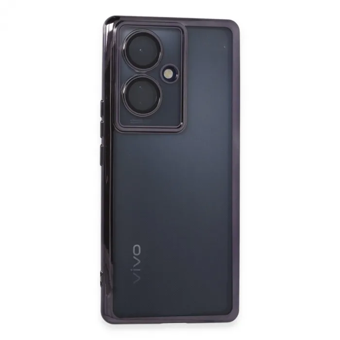 Vivo V29 Lite Kılıf Razer Lensli Silikon - Mor