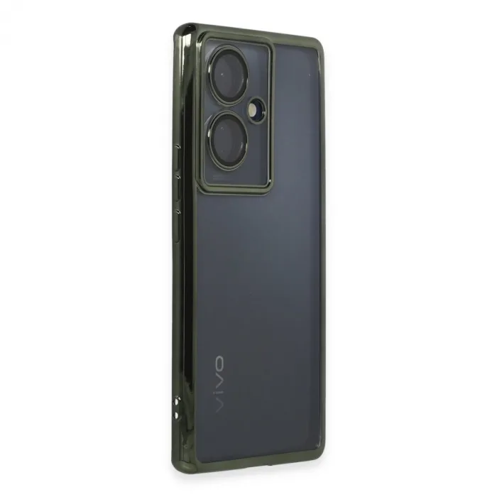 Vivo V29 Lite Kılıf Razer Lensli Silikon - Yeşil