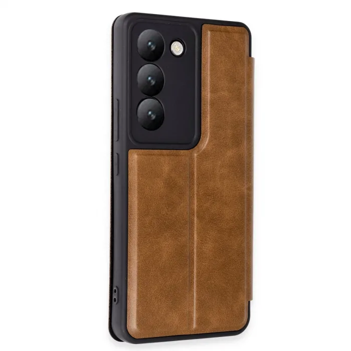 Vivo V30 Lite 4g Kılıf Flip Cover - Taba