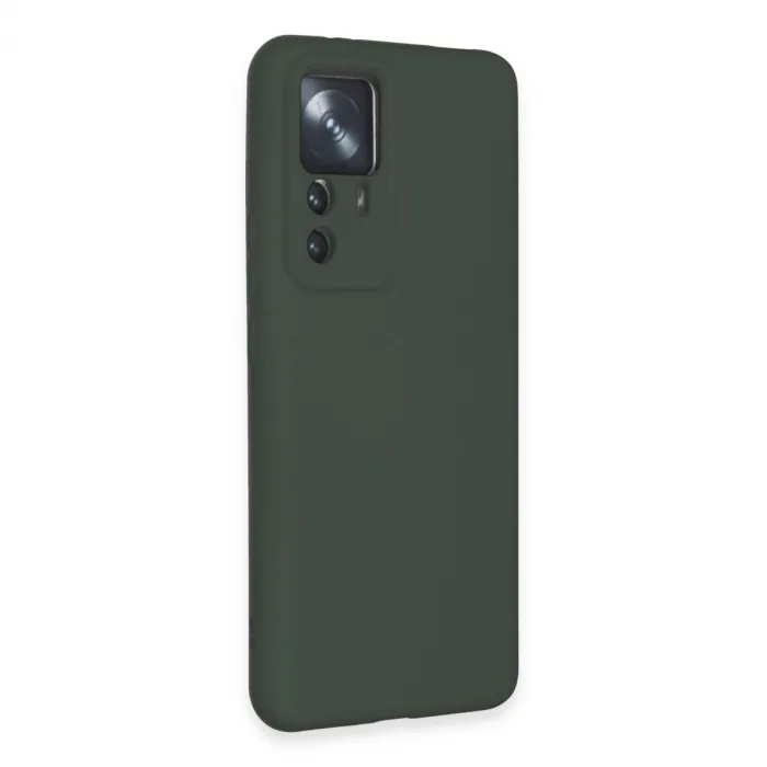 Xiaomi Mi 12t Pro Kılıf Nano İçi Kadife Silikon - Koyu Yeşil