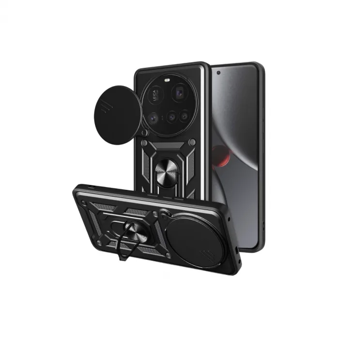 Xiaomi Mi 15 Ultra Kılıf Pars Lens Yüzüklü Silikon - Siyah