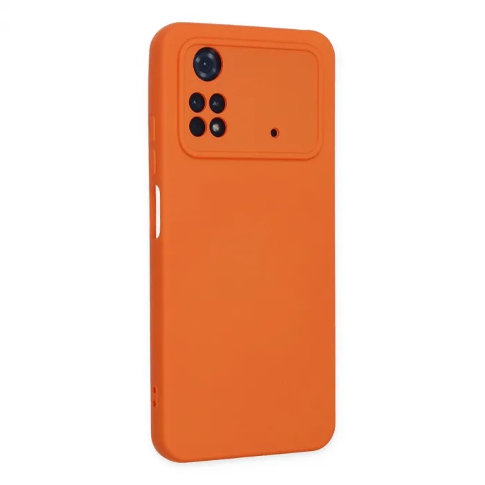 Xiaomi Poco M4 Pro 4g Kılıf Nano İçi Kadife Silikon - Turuncu