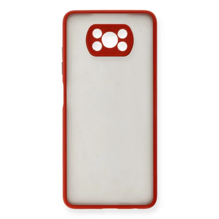 Xiaomi Pocophone X3 Kılıf Montreal Silikon Kapak - Kırmızı