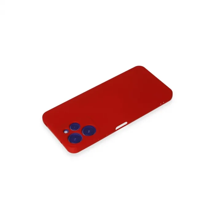 Xiaomi Redmi 12 Kılıf Nano İçi Kadife Silikon - Kırmızı