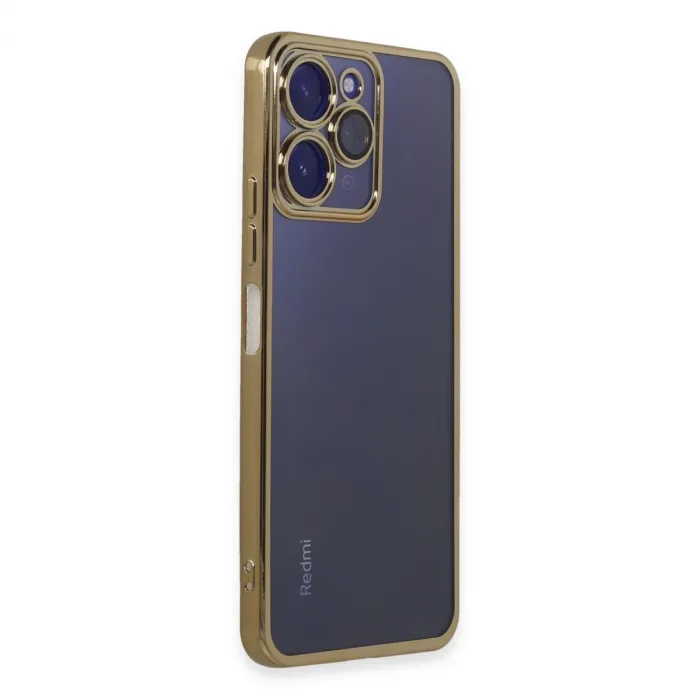 Xiaomi Redmi 12 Kılıf Razer Lensli Silikon - Gold