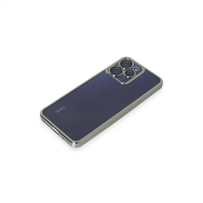 Xiaomi Redmi 12 Kılıf Razer Lensli Silikon - Gümüş