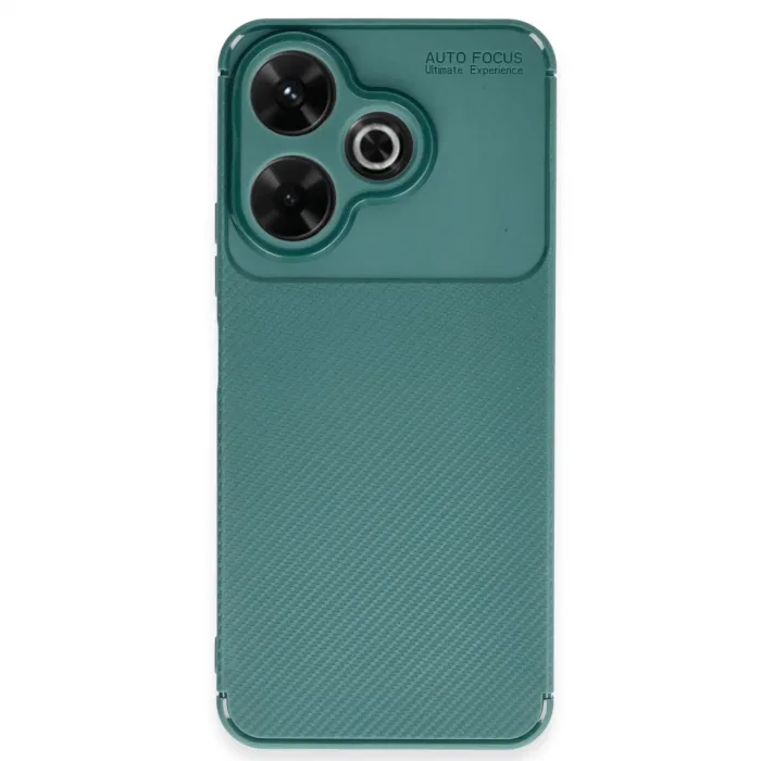 Xiaomi Redmi 13 4g Kılıf Auto Focus Karbon Kapak - Koyu Yeşil