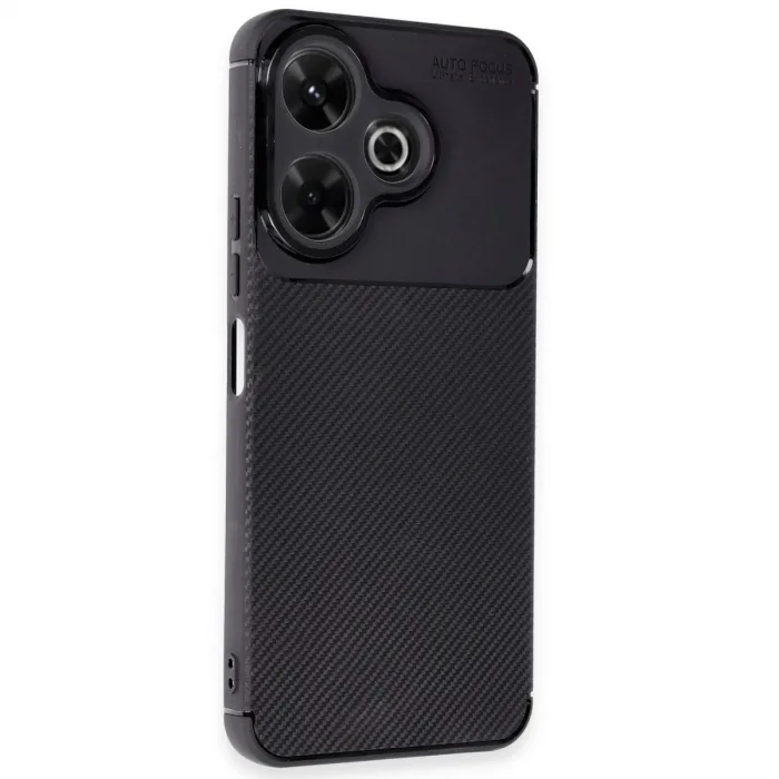 Xiaomi Redmi 13 4g Kılıf Auto Focus Karbon Kapak - Siyah