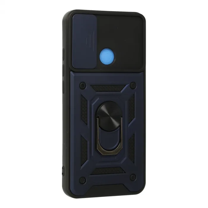 Xiaomi Redmi 9c Kılıf Pars Lens Yüzüklü Silikon - Lacivert