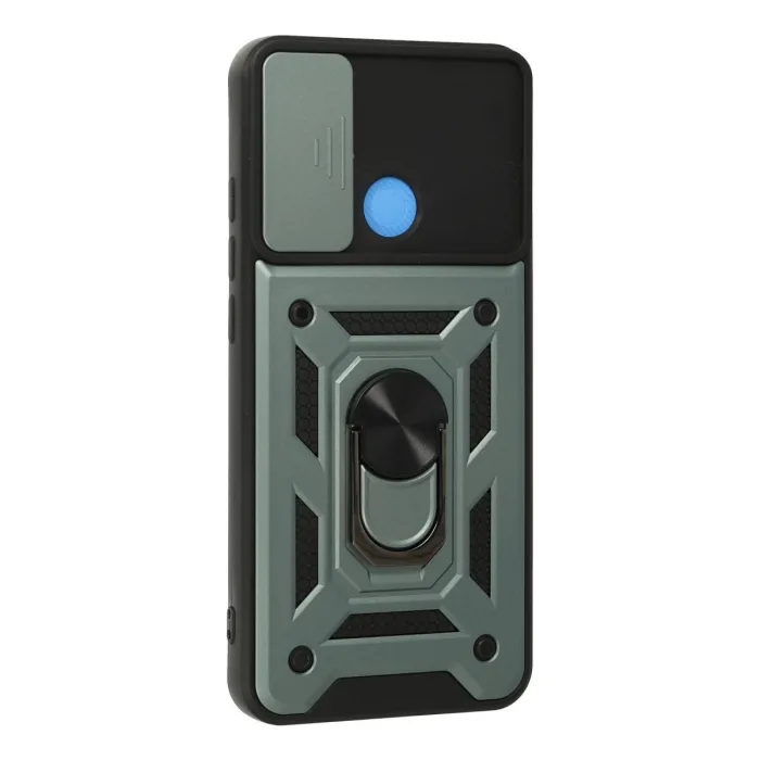 Xiaomi Redmi 9c Kılıf Pars Lens Yüzüklü Silikon - Yeşil