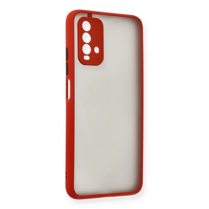 Xiaomi Redmi 9t Kılıf Montreal Silikon Kapak - Kırmızı