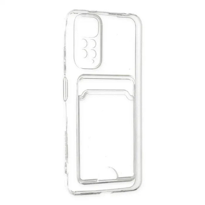 Xiaomi Redmi Note 11 Kılıf Kart Şeffaf Silikon - Şeffaf