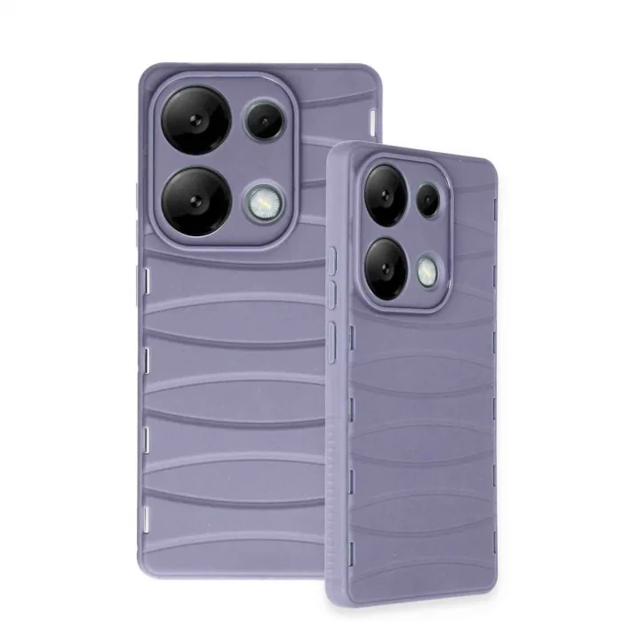 Xiaomi Redmi Note 13 Pro 4g Kılıf Bibercas Silikon Kapak - Lila