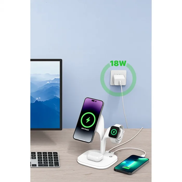 Ym-ud22 Kablosuz Şarj Masaüstü Set - Beyaz