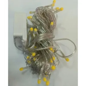 10m 100 Led Damla Uçlu Led Işık Beyaz Işık Şeffaf Kablo