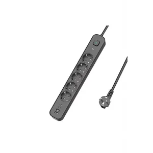 5 Prizli Akım Korumalı Uzatma Kablosu | 2xusb-a + 2xusb-c | 3680w - 2m Kablo