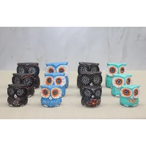 Ahşap 3lü Baykuş Seti 3sutama-10