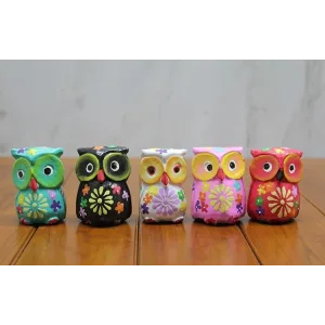 Ahşap 5li Baykuş Seti Polos:6