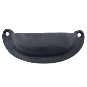 Antika Tarz Dekoratif Pirinç Düz Tas Mobilya Kulbu - 37x87 Mm, Oksit