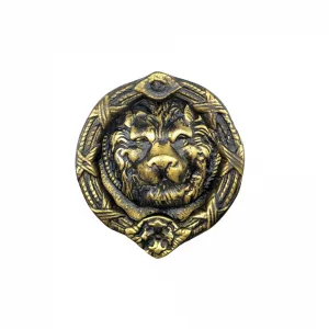 Antika Tarz Dekoratif Pirinç  Kapı Tokmağı, Taktak - 185 Mm, Antik