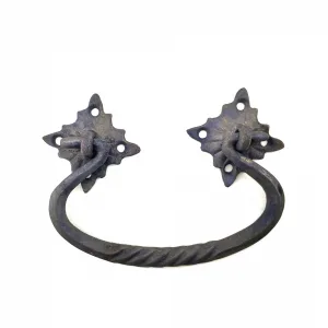 Antika Tarz Dekoratif Pirinç Kazan Kulbu - 90x130 Mm, Oksit