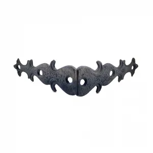 Antika Tarz Dekoratif Pirinç Kelebek Gönye - Yan, 105x105 Mm, Oksit