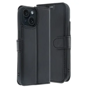 Apple İphone 15 Trend S Plus Kapaklı Kılıf - Siyah