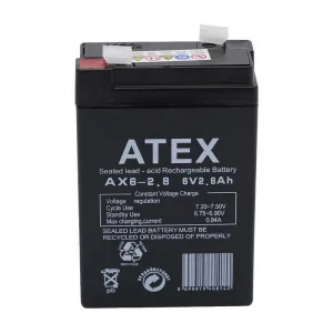Atex Ax6-2.8 6v 2.8ah Akü