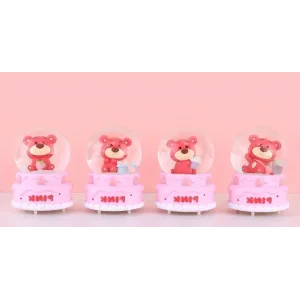 Ayıcıklı Işıklı Kar Küresi 7 Cm Alk3102