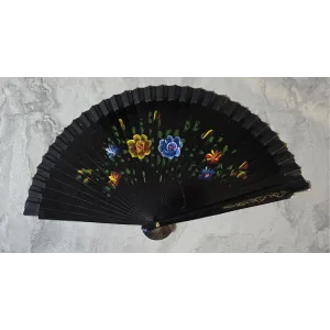 Bambu Çift Taraflı Siyah Yelpaze 12li Paket