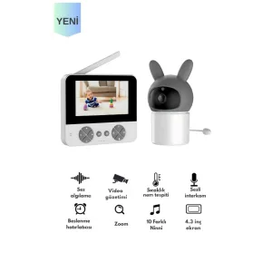 Bebek Kamerası Kumandalı Monitörlü Karşılıklı Konuşma Özellikli , Hatırlatıcılı Ip Bebek Kamerası