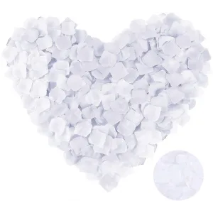 Beyaz Renk Gül Yaprağı Şekilli Konfeti 1 Paket 100 Adet