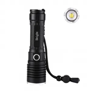 Bright Ght-5761 Xp90 Led 3 Mod Zoomlu Yağmur Suyu Geçirmez Şarjlı El Feneri 26650 Pilli