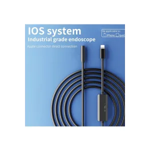 Endoskop Yılan Video Kamera İos Uyumlu Led’li 10 Metre 7 Mm Sert Kablo 2mp Full Hd