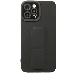 İphone 12 Pro Kılıf Mega Standlı Silikon - Siyah