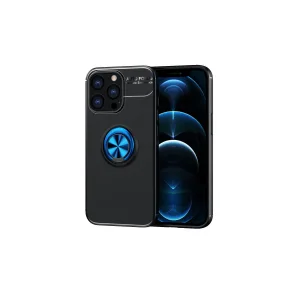 İphone 13 Pro Kılıf Range Yüzüklü Silikon - Siyah-mavi