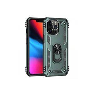 İphone 13 Pro Max Kılıf Sofya Yüzüklü Silikon Kapak - Yeşil