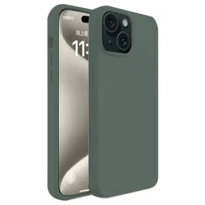 İphone 15 Kılıf First Silikon - Koyu Yeşil