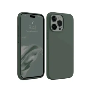 İphone 15 Pro Kılıf First Silikon - Koyu Yeşil