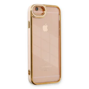 İphone 6 Kılıf Liva Lens Silikon - Pudra
