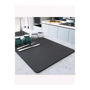 Kaymaz Tabanlı Çok Amaçlı Su Emici Sihirli Tezgah Üstü Bulaşık Yıkama Kurulama Kurutma Matı