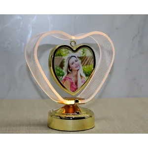 Kişiye Özel Fotoraf Alanli Kalpli Led Çerceve Alk4450