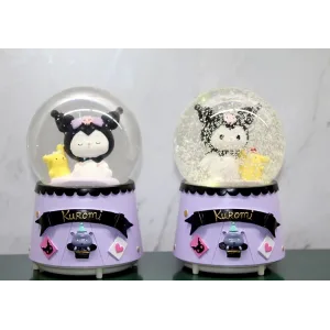 Kuromi İçi Dönmeli Püskürtmeli Işıklı Müzikli Kar Küresi Büyük Boy Alk3039