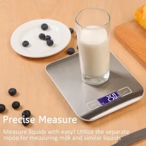 Lüx Dijital Mutfak Terazisi 5 Kg 1 Gr Hassas Paslanmaz Çelik + Pil