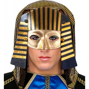 Mısırlı Maskesi Lastik Aparatlı Firavun Maskesi 21x23 Cm